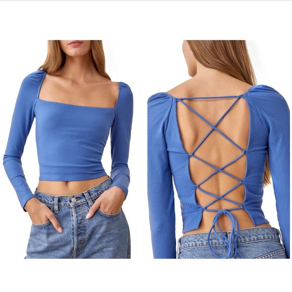 Reformation Tops - NWT reformation chrissy laced back knit top